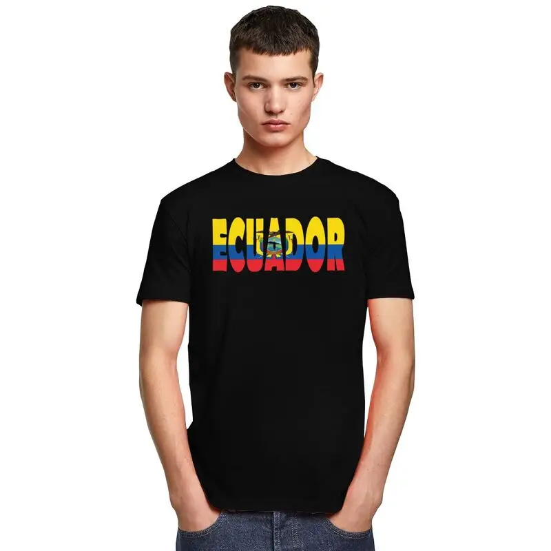 مخصص الإكوادور العلم تي شيرت للرجال القطن الخالص تي شيرت القمم الإكوادور فخور التي شيرت موضة تي شيرت #5