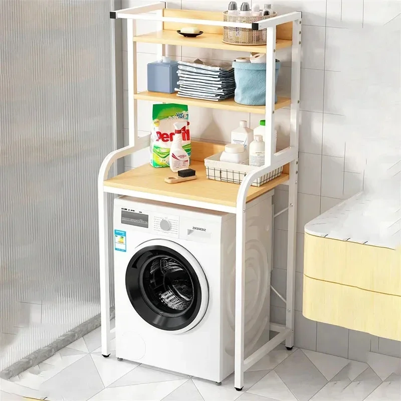 Fashion Balcony Floor Type Washing Machine Storage Shelf Space-Saving Storage Holder Bathroom Furniture  Storage Rack