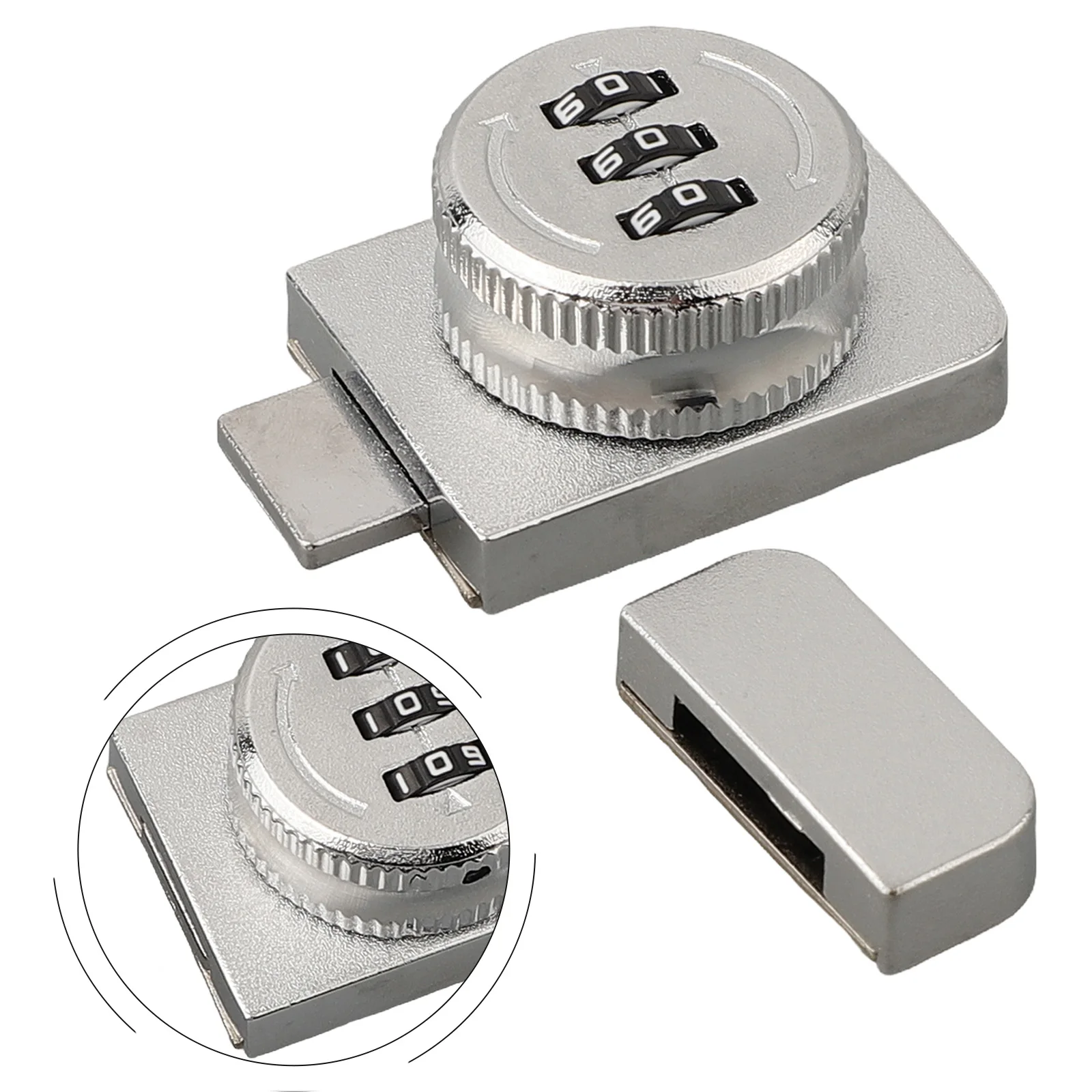 Password Lock No Punching Door Lock Door Latch Lock Door Buckle Sliding Door Combination Password Latch For Display Cabinet Door