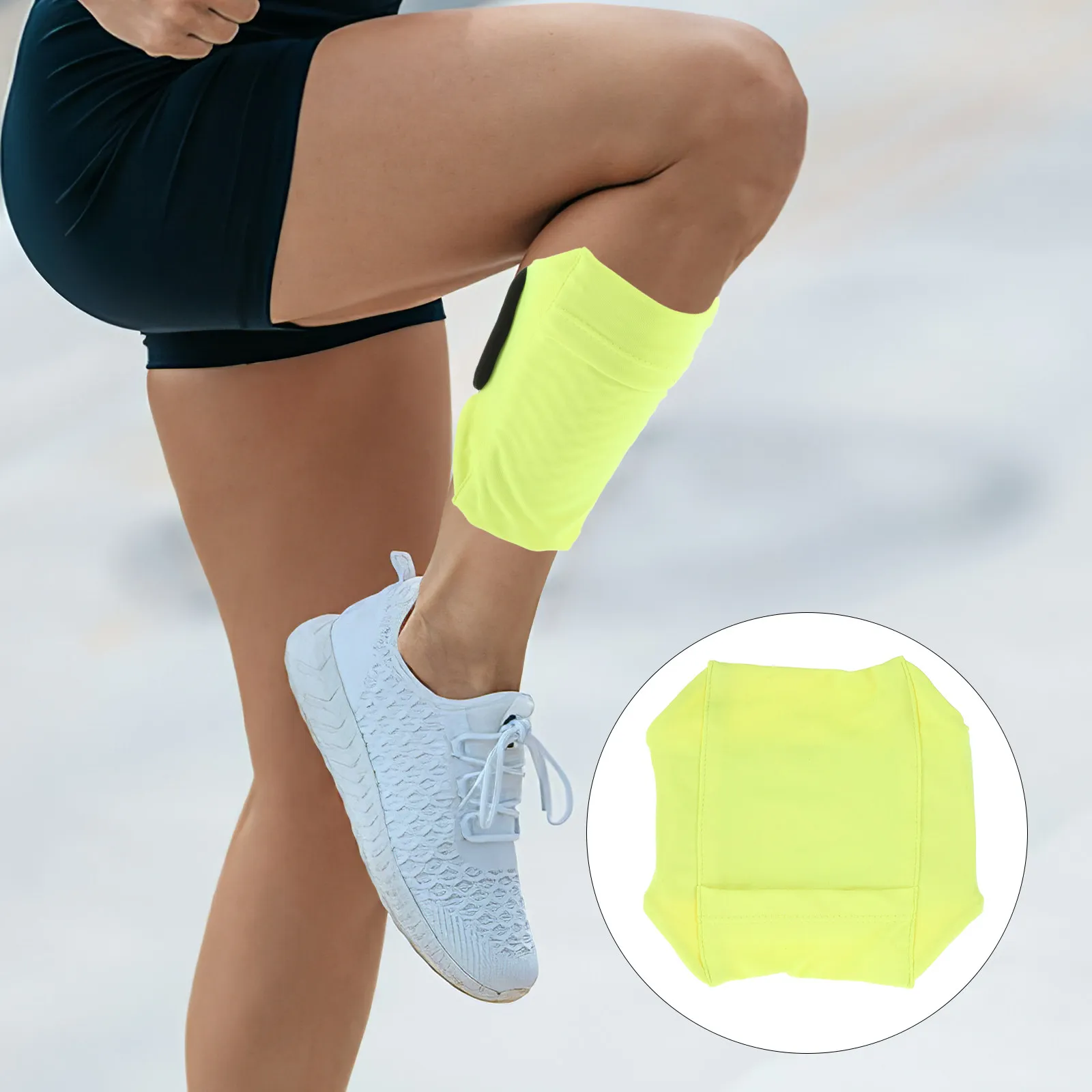 

Эластичный держатель для телефона на ногу, спортивная сумка для бега и тренировок, чехол-кейс для телефона с карманом для ключей, нарукавник для бега