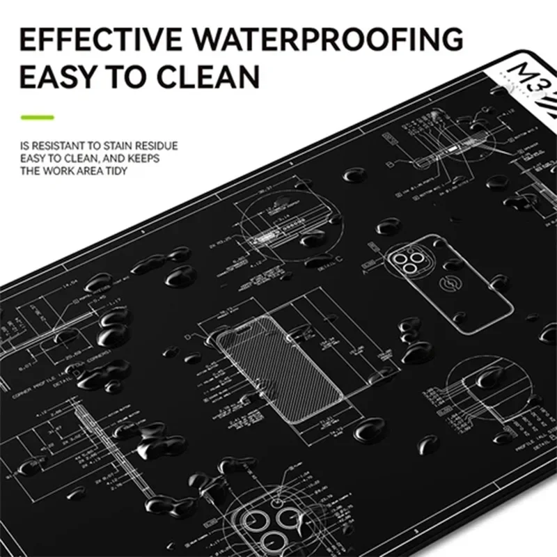 LUOWEI LW-M3 مقاومة للحرارة متعددة الوظائف لوحة إصلاح صلابة قوية 27 بوصة مساحة كبيرة اللوحة الأم لحام إصلاح حصيرة