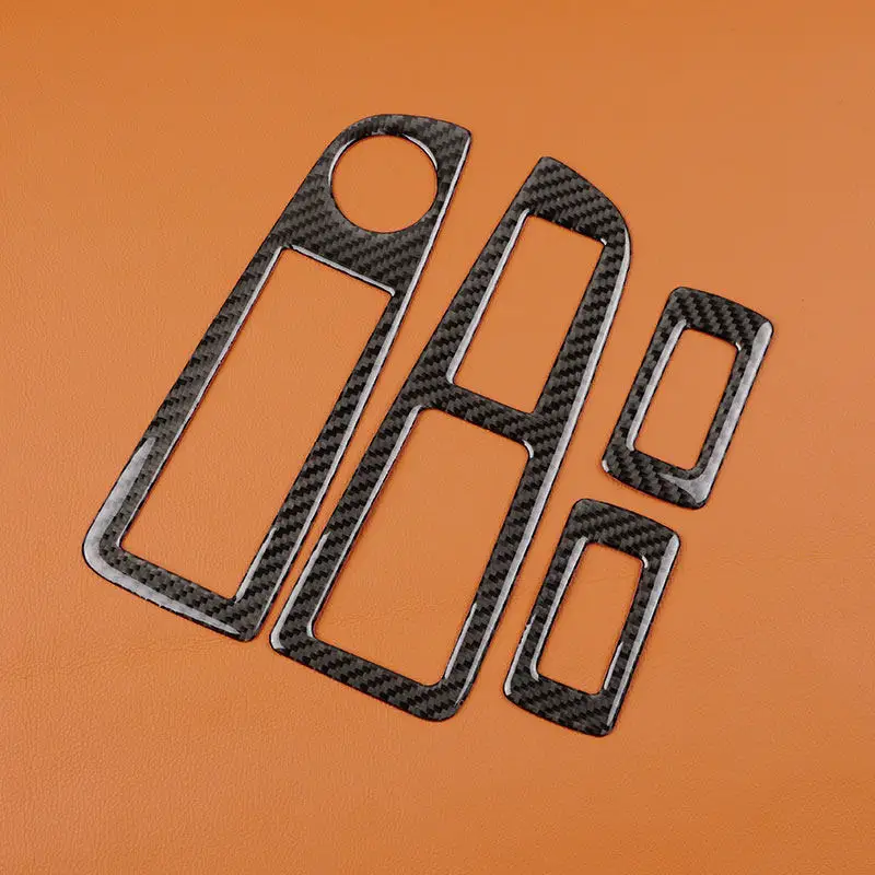 4pcs Car Window Switch Button Panel Frame Interior Accessories Trim For Chrysler 300 300C Dodge Charger Magnum 2005 2006 2007