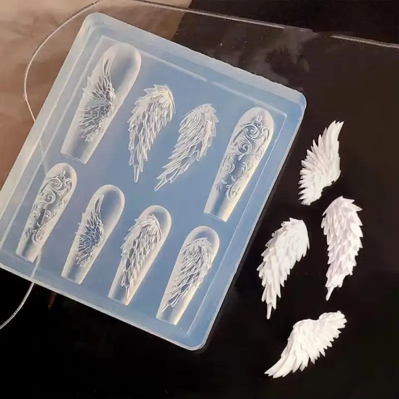 Kawaii Schmetterlingsflügel Silikonform, Wiederverwendbare 3D-Modellierungsvorlage für DIY Handgemachte Nagelkunst-Dekorationen und Zubehör – Detail 6