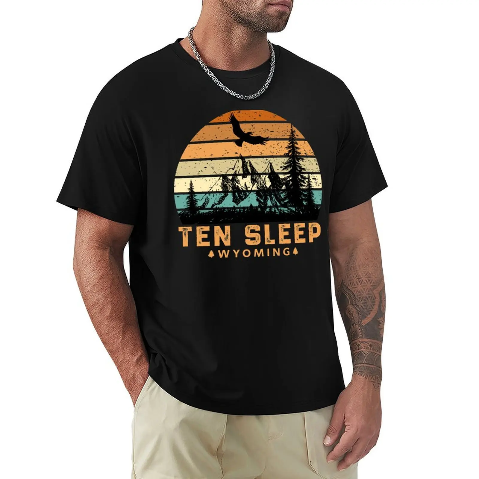 

Ten Sleep Wyoming Mountain View T-Shirt funny gifts shirts graphic vintage sweat shirts, men