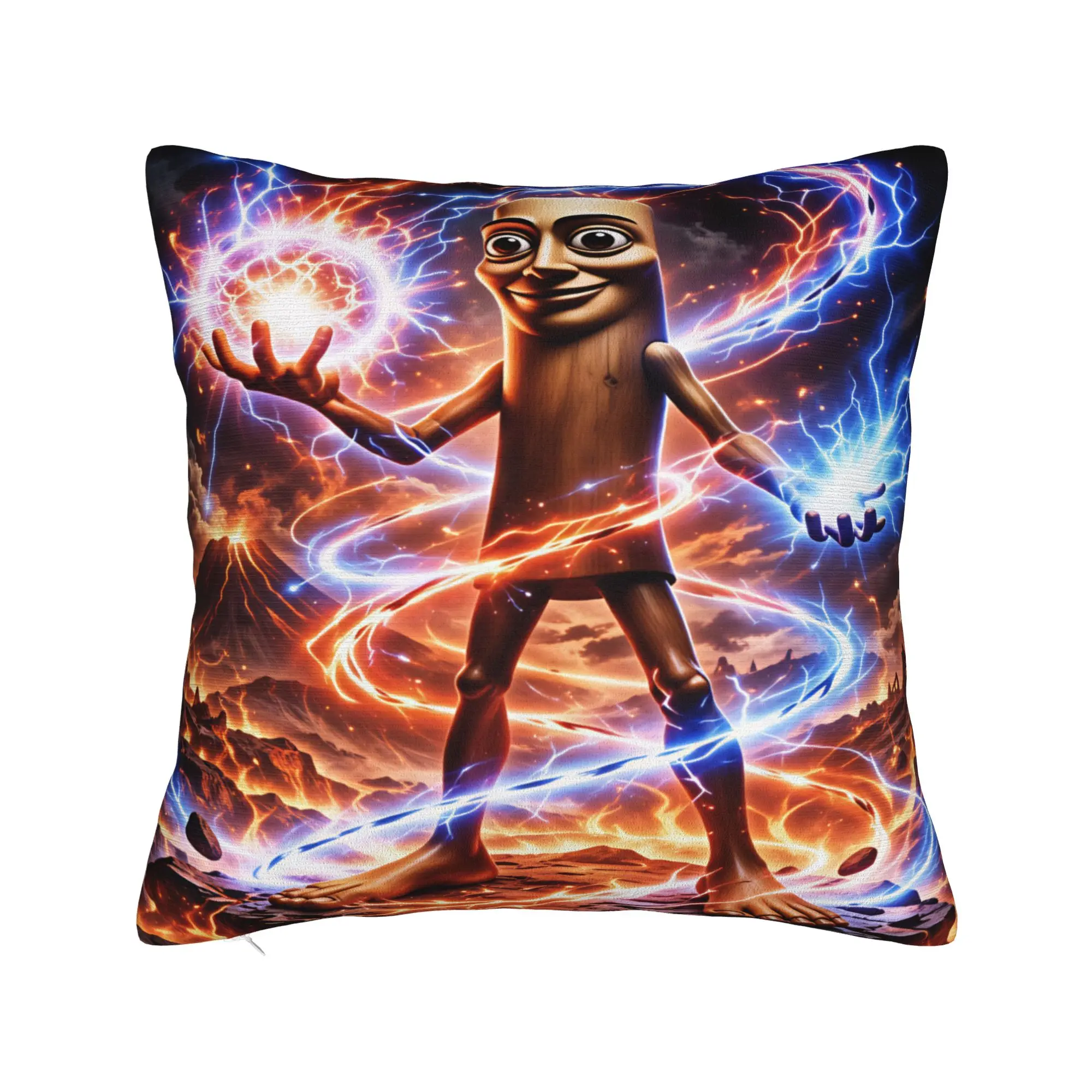 Tung Sahur Power Lightning Pillow Case  Comfy Pillow Cover Novelty Cushion Cover For Sofa Home Decor
