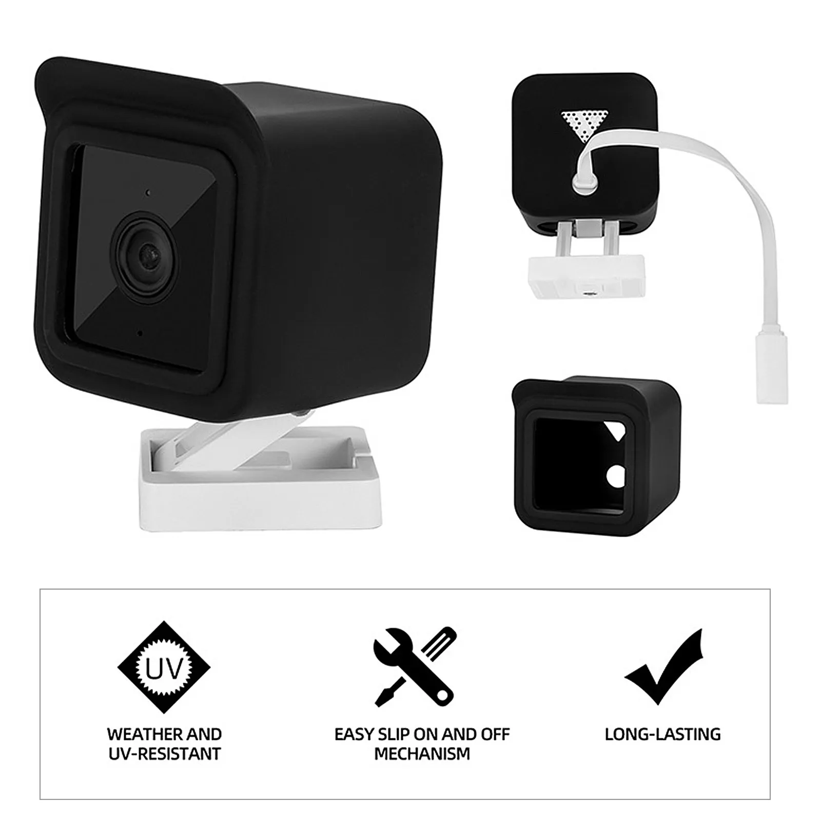 V3 Silicone Security Camera Cover Protective Sleeve All Weather Dustproof Easy Installation Camera Protective Case