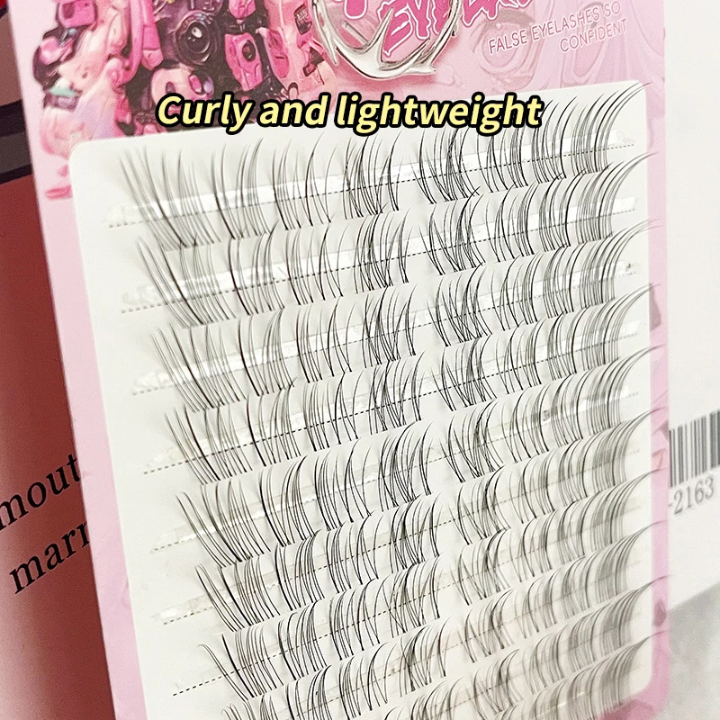 BQI 작은 사선 인조 속눈썹, 눈을 생기있게 커보이게 해주는 소녀스러운 매력, 한국 걸그룹 스타일, ea