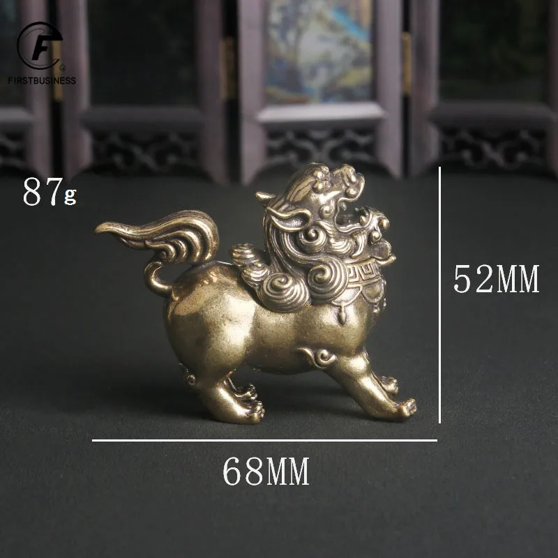 Vintage Copper Design Tibetan Style Mini Bronze Kirin Incense Burner Censer Craft Home Decors Living Yoga Kung Fu Room Ornaments