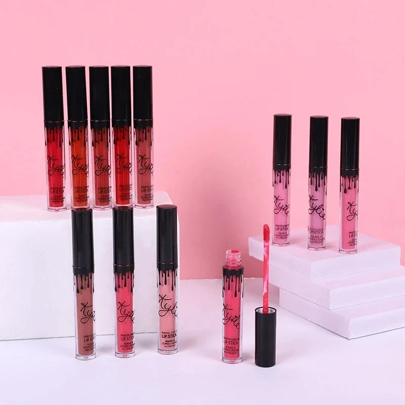 Tubes de rouge à lèvres hydratant longue durée pour femmes, ensemble de maquillage brillant, étanche, teinte esthétique, 12 pièces, Kylie 256 Jules