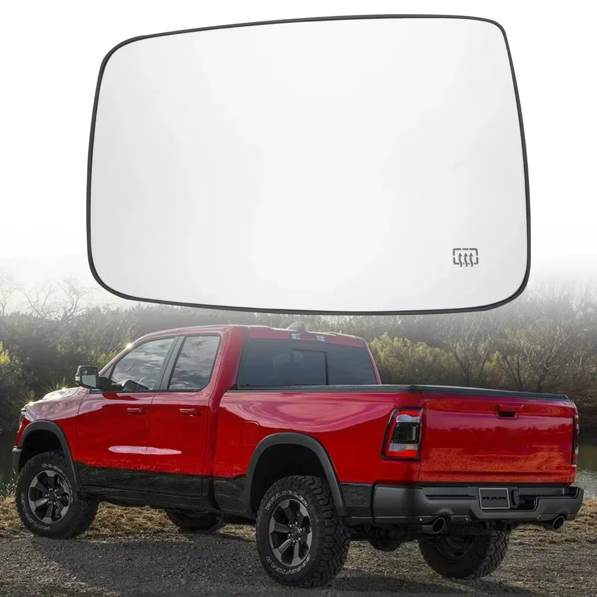 Side Rearview Mirror Glass Lenses For Dodge Ram 1500 2500 2009 2010 2011 2012 2013-2018 Heated Door Mirror Lens Car Accessories