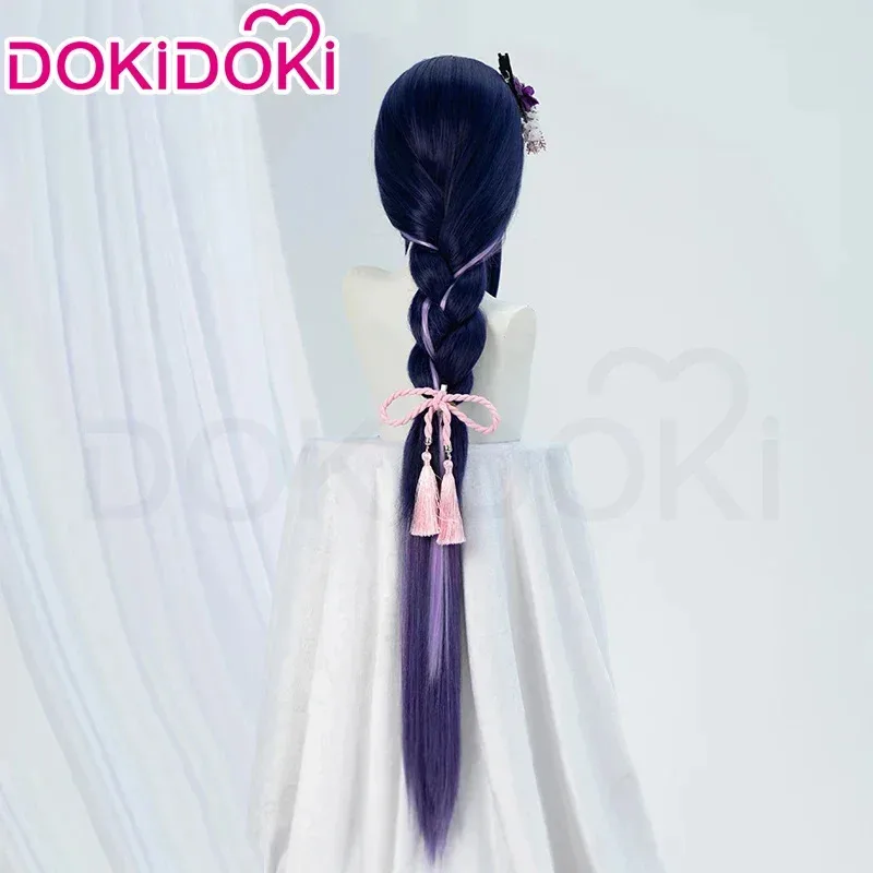 IN STOCK Raiden Shogun Gradient Dyeing Game Genshin Impact DokiDoki Baal Cosplay Wig Makoto Free Capc;3.k'6;d.a;
