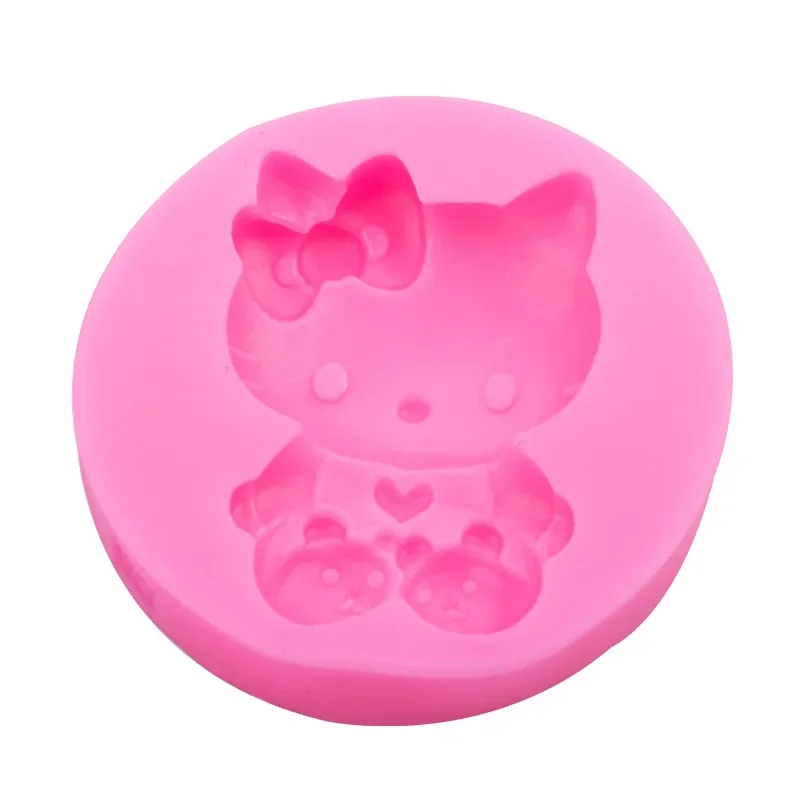 Hello Kitty Cake Mold Cartoon Cute Silicone Baking Accessories DIY Chocolate Cake Mould Kitchen Handmade Decorations Baking Tool