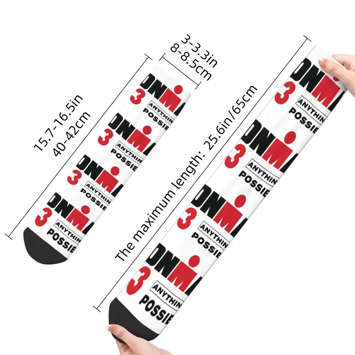 Marathon Triathlon Logo Design Theme Crew Socks Product for Men Women Non-slip Printed Socks