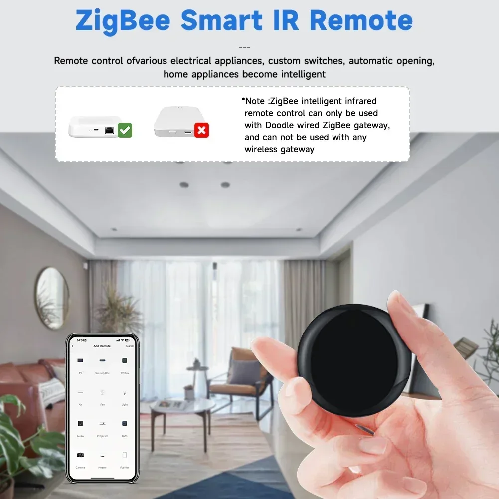 For Tuya For ZigBee Infrared Remote Control IR Remote Control Voice Remote Control Mobile Smart Home Work With App