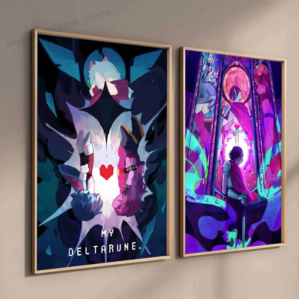 Video Game Classic Cartoon D-Deltarune Anime Posters HD Print Vintage Wall Art Decor for Home Study Room view 4