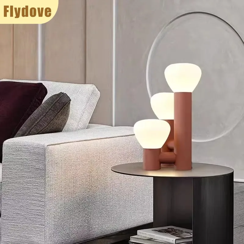 American Creative Colored Glass Desk Lamp Living Room Hotel Bedroom LED Decoration Bedlight Art Decoration - Image 2