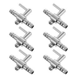 8Pcs Gas Regulating Valve Stainless Steel Air Distributor Splitter Aquarium Hose Connector Fish Tank Pet Products