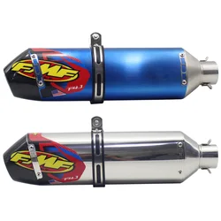 Inlet 51mm Motorcycle Exhaust Pipe Muffler FMF 4T Escape Moto Universal for CRF150F CRF250F KTM EXC TMAX NMAX PCX DRZ400 R6 Etc