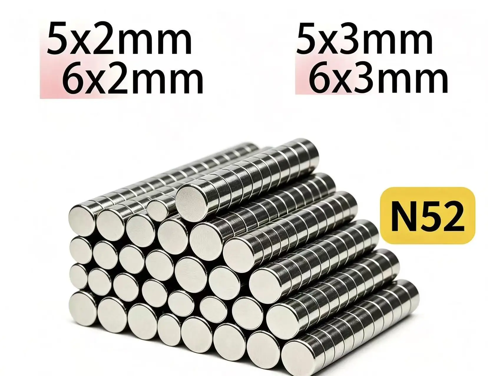 N52 D6x2 D6x3 D5x3 D5x2 D5x4 D6x4 Round Super Powerful Scooter neodymium Ebike Mini Super  Motor Magnets Search Fridge Tiny Diy