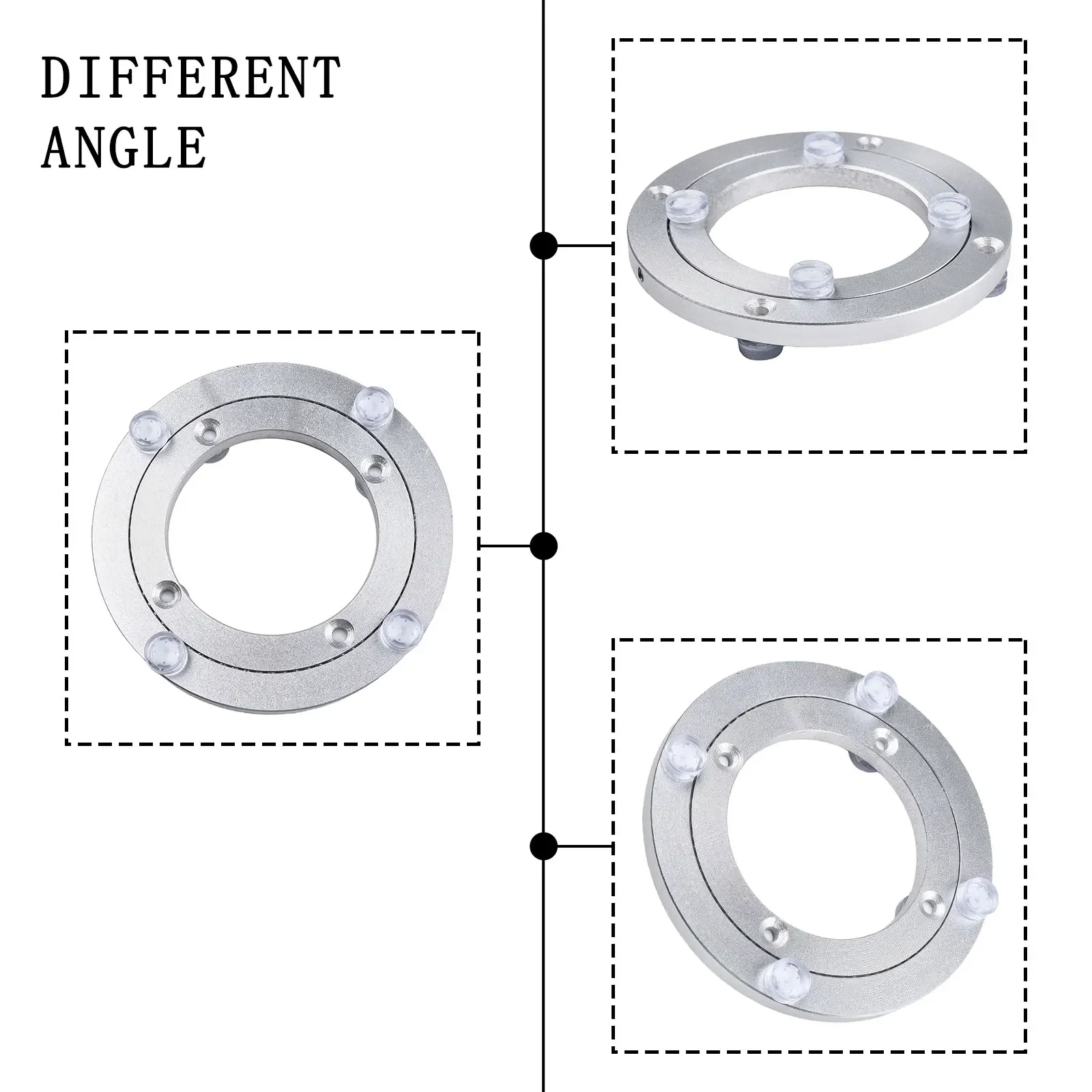 Lazy Susan Aluminum Ball Bearing Turntable Bearings Swivel Plate 5/8/10/12/14/16Inches Heavy Aluminium Rotating Bearing