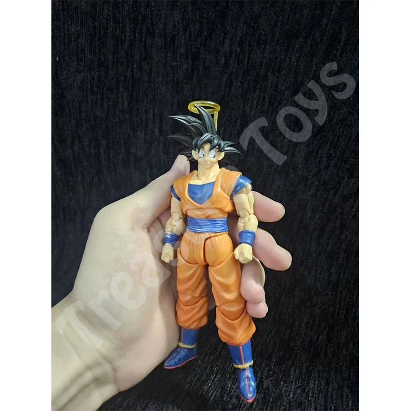 YT Studio Goku cabeza esculpida Dragon Ball Super Saiyan Dios Son Goku cabeza azul accesorios alas de Ángel Anime figuras de acción juguete para regalo