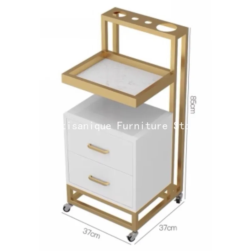 Vintage Functional Salon Trolley Minimalist Nordic Salon Cart Contemporary Designer Chariot Salon Commercial Furniture
