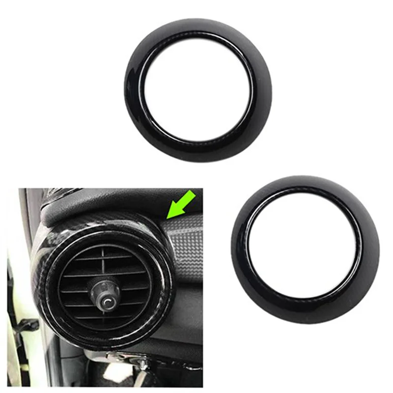 รถ ABS คาร์บอนไฟเบอร์แดชบอร์ดภายในด้านข้าง Air Vent Outlet Trim สําหรับ 2011-2016 MINI Countryman R60