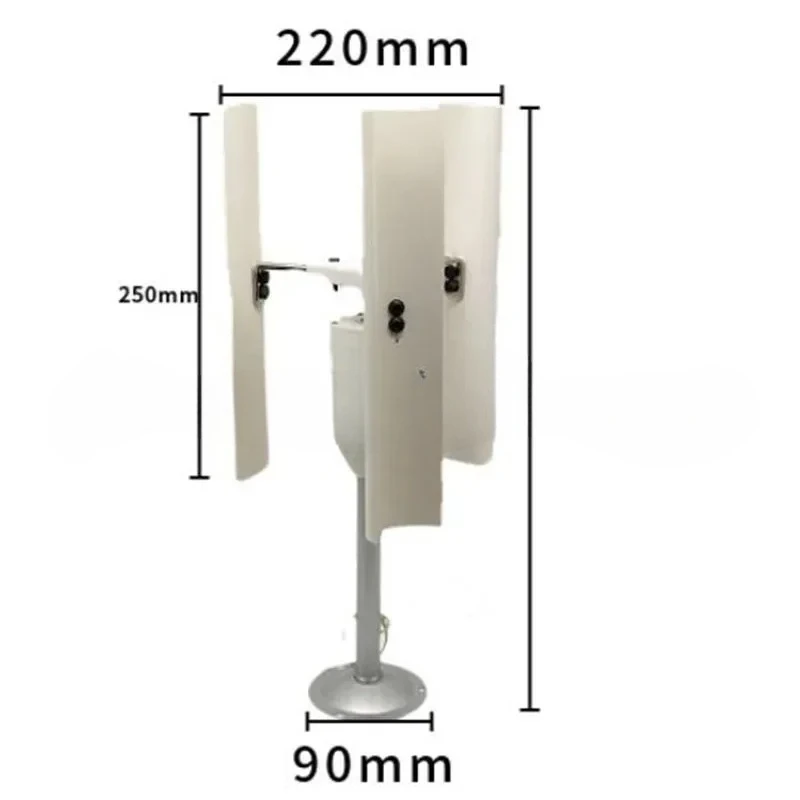 NEW Vertical Five-blade Wind Generator Model Three-phase Permanent Magnet Brushless Generator Low-speed Windmill Portable tools