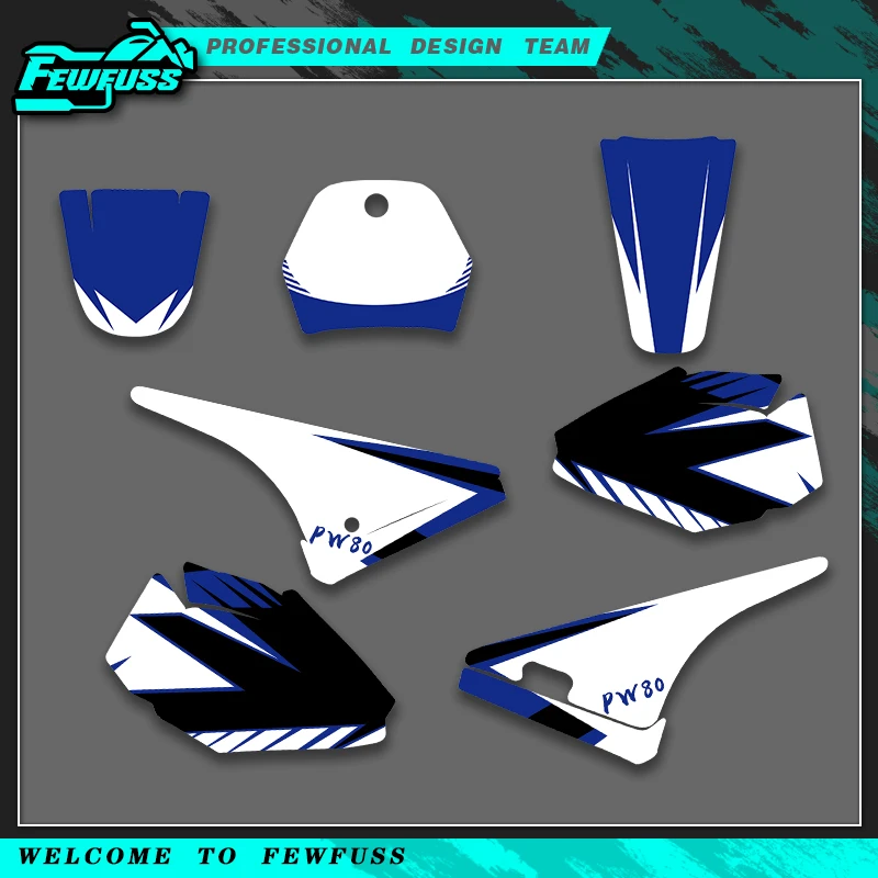 

Графические наклейки Fewfuss, наклейки для мотоцикла, индивидуальный номер для YAMAHA PW80 PW 80