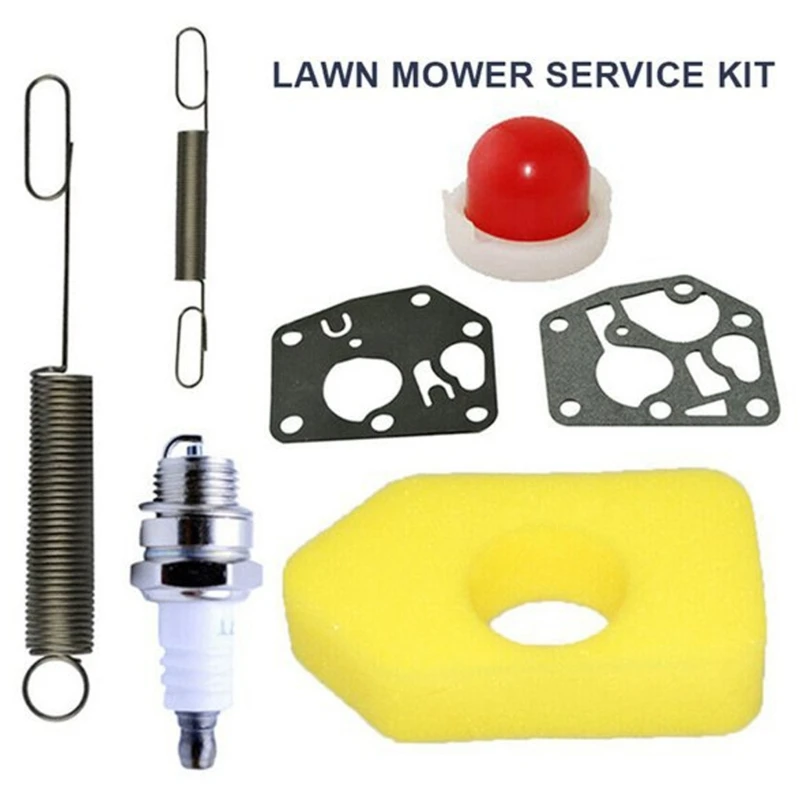 Lawn Mower Air Filter Service with Air Filter, Engine Part, Hand Bulb, Repair Hardware and Metal Parts for Small Engine