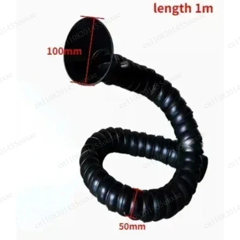 Industrial Smoke Extraction Duct 1 Meter Flexible Exhaust Pipe With Locatable Bamboo Tube And Air Collection Suction Hood