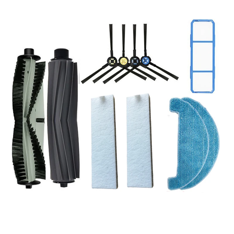 Chính Thanh Lăn Bao Da Bàn Chải Cạnh Bên Bộ Lọc HEPA Chổi Lau Nhà Vải Cho ZACO A9S Robot Máy Hút Bụi Phần Repalcement