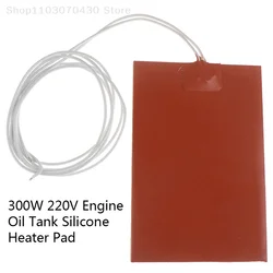 300W 220V Engine Oil Tank Silicone Waterproof Heater Pad Universal Fuel Tank Water Tank Rubber Heating Mat Warming Accessories