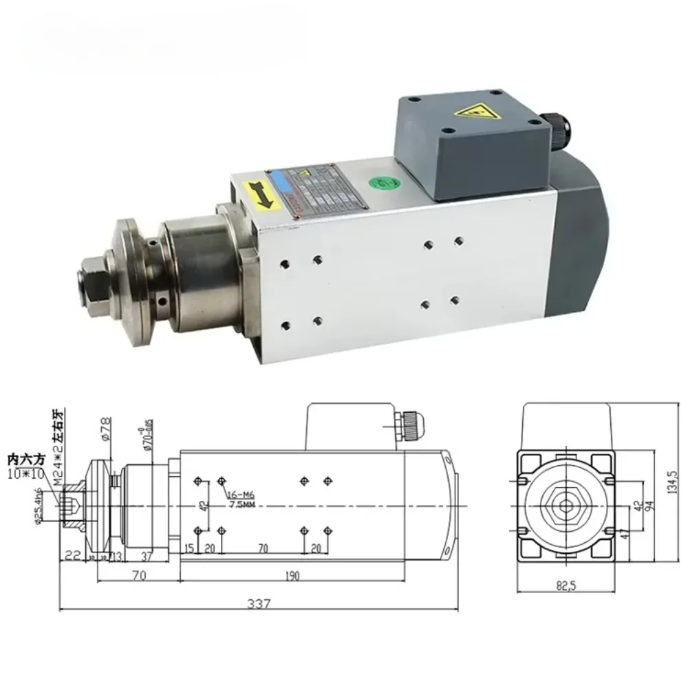 

IP54 1.1KW 220v/380v 6000rpm High Torque Ac Cnc Router Spindle Motor