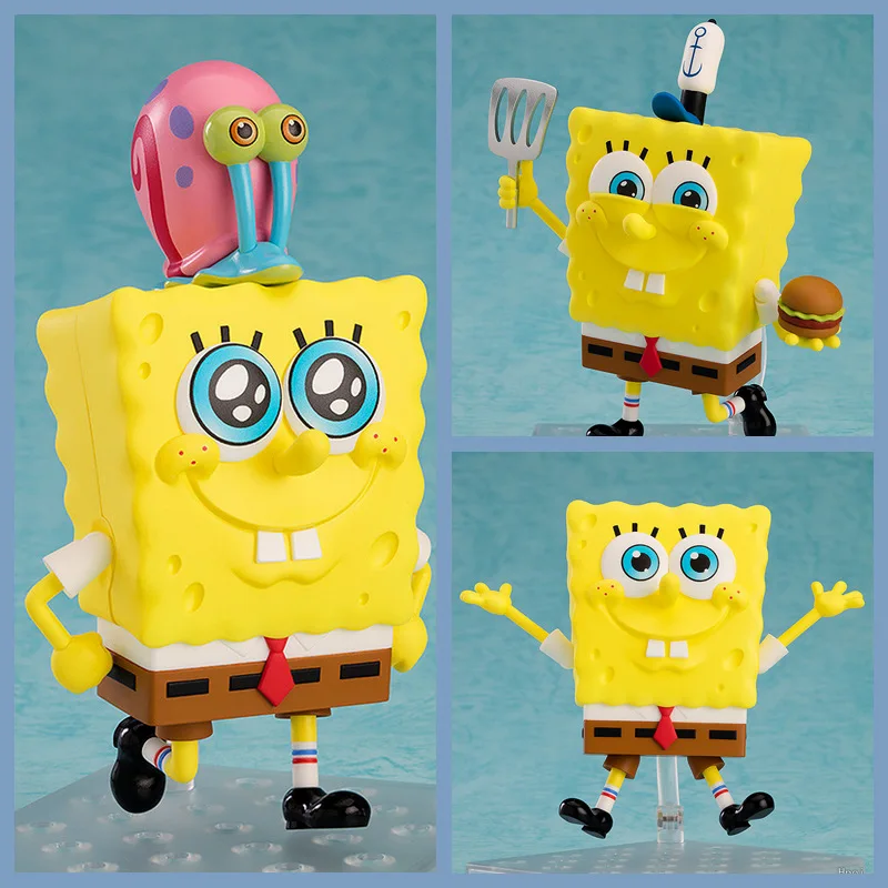 

10cm GSC Nendoroid 1926 SpongeBob Patrick Changeable Face Joints Movable Q Version Clay Figure Boxed Collectible Model