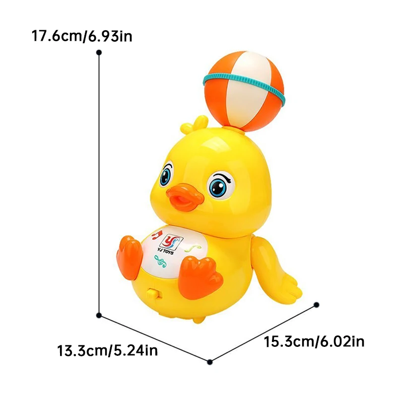 Electric Top Ball Duck Toy with 360 Degree Rotation Colorful Lighting & Music - Cute Fun Children's Electric Top BalDuckl Toy