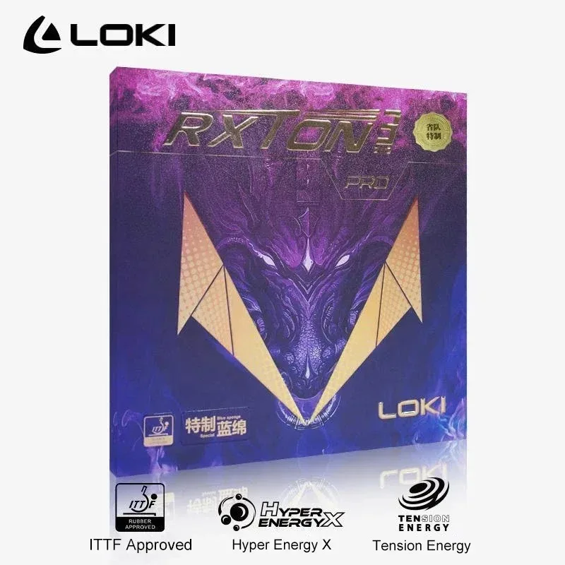 LOKI RXTON 3 Pro Table Tennis Rubber Blue Cake Sponge Black Pingpong Pad Sticky Ping Pong Rubber for Loop with Fast Attack