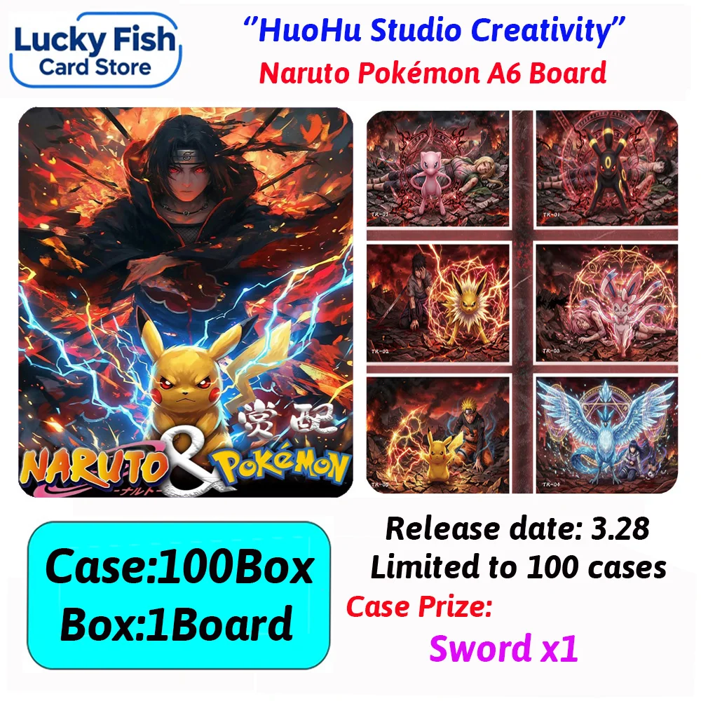 

Оптовая продажа: Новейшие акриловые доски формата А6 HuoHu Club Naruto Pokemon, цветная бумага, детская игрушка-подарок 2026 года