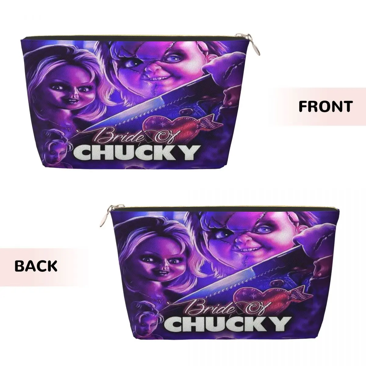 Custom Bride Of Chucky Travel Toiletry Bag Women Horror Movie Makeup Cosmetic Organizer Beauty Storage Dopp Kit