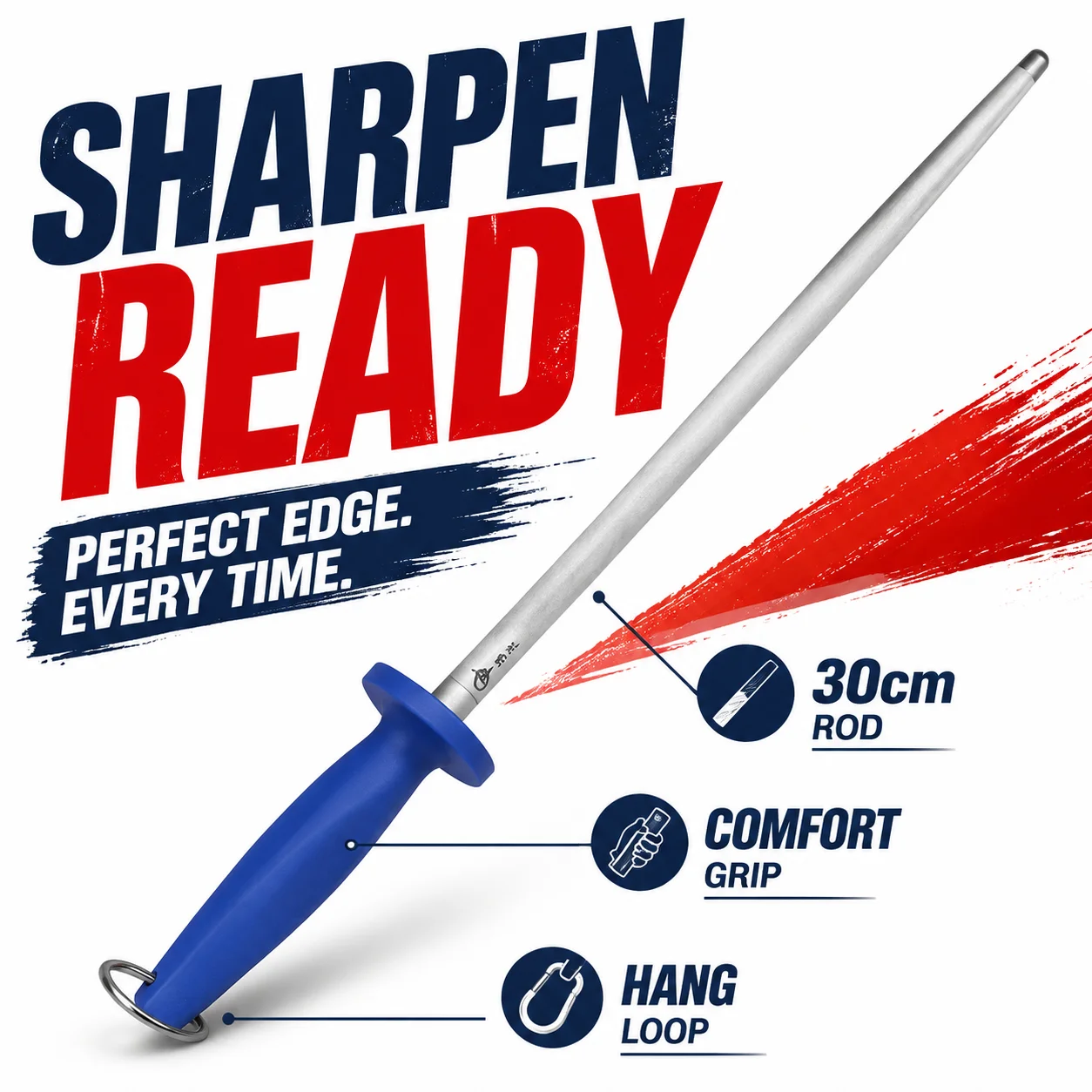 12'' Professional sharpening rod 6000 wire diameter Sharpener Honing Steel bar Kitchen Knife Stainless Steel Sharpening Stick