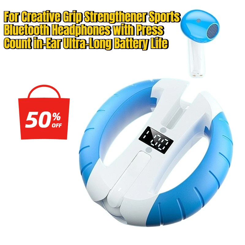 

For Creative Grip Strengthener Sports Bluetooth Headphones with Press Count in-Ear Ultra-Long Battery Life