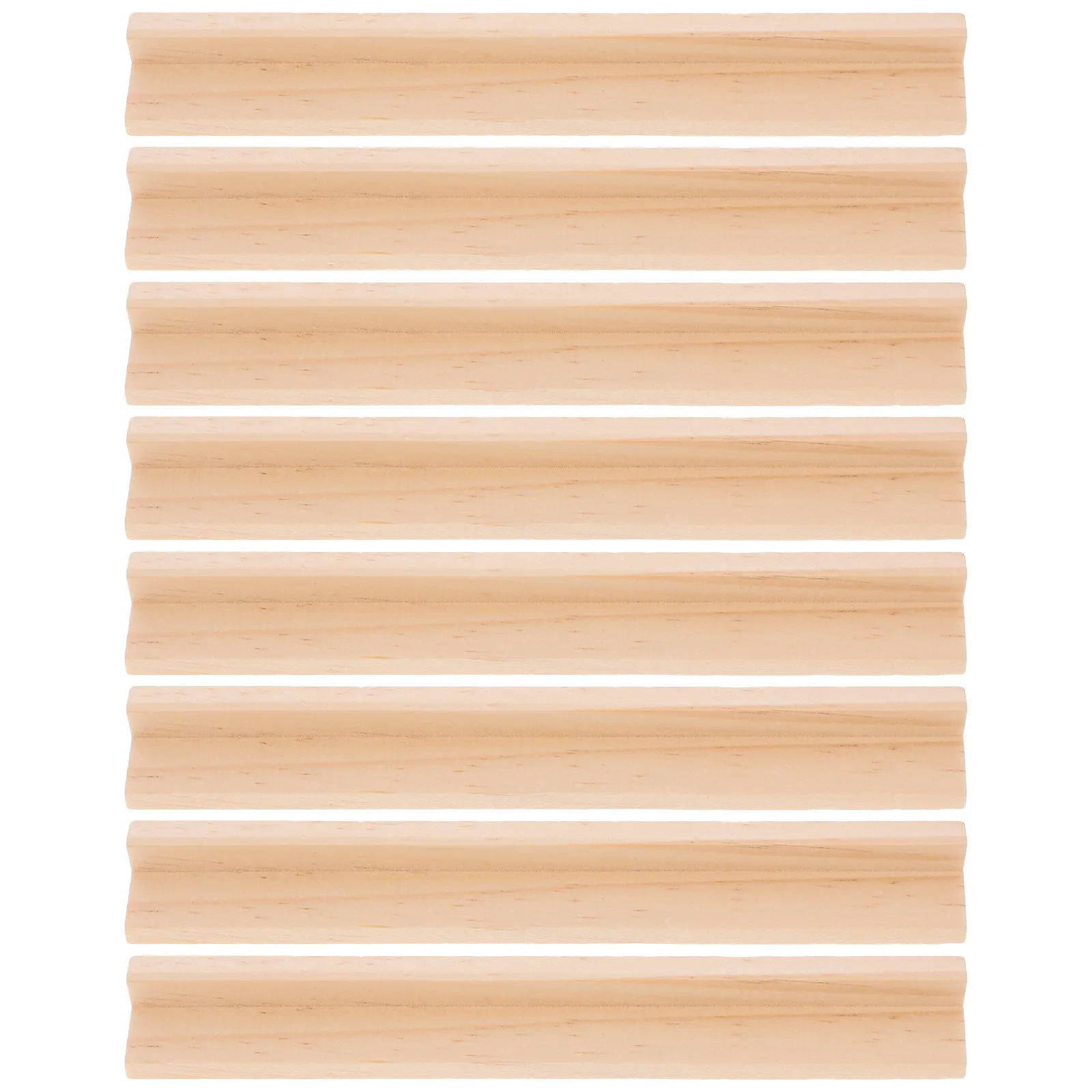 8 stuks houten domino's trays desktop rekken multifunctionele diy gaming-kaarten basis voor alfabet ambachtelijke displayhouder tegels organisator