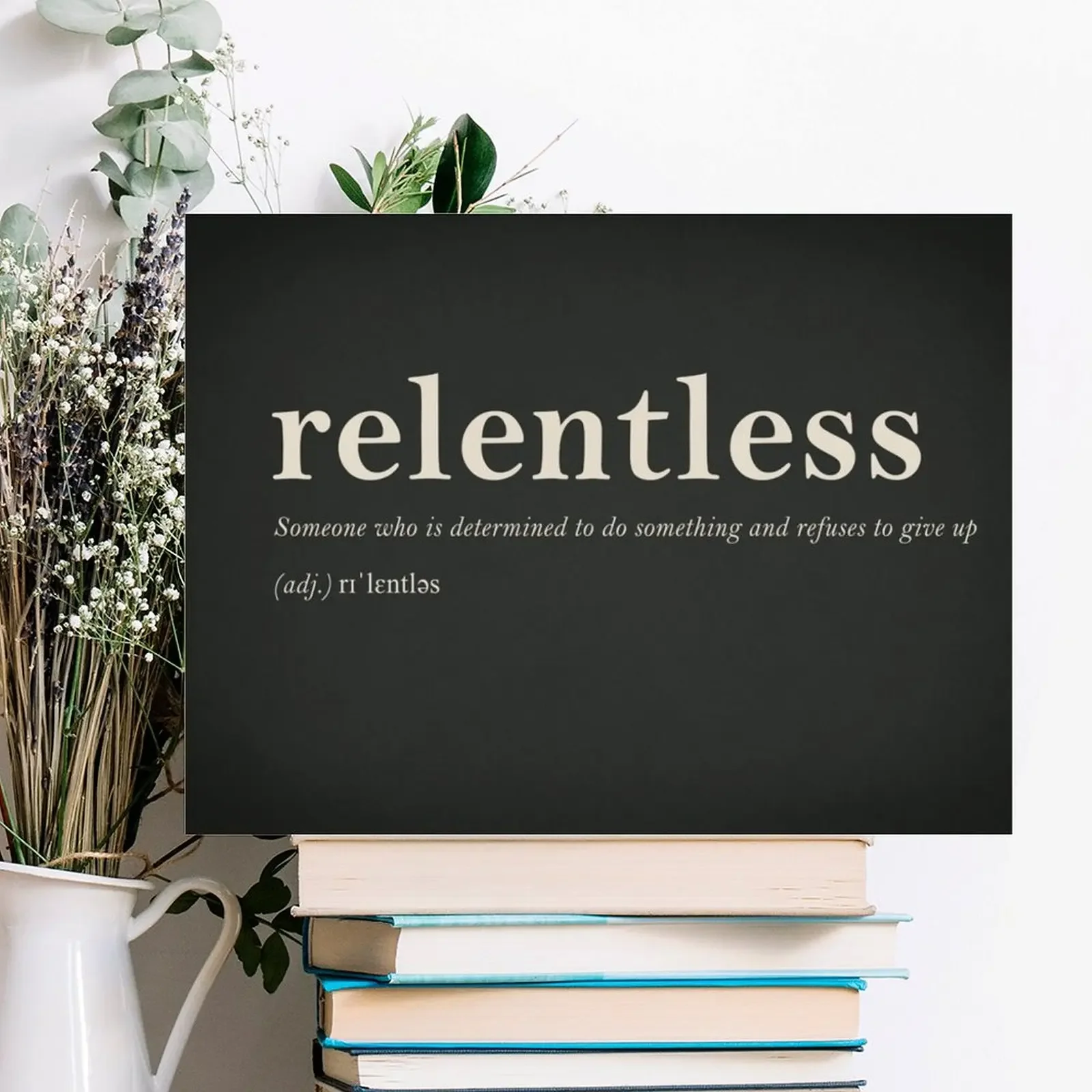 Relentless Canvas Painting Poster s Bar Wall Decor Club Party Wall Decor Customize Framed Wall Paintings
