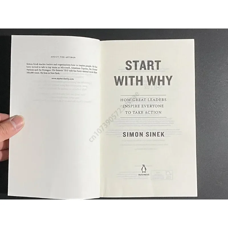 Start with Why By Simon Sinek How Great Leaders Inspire Everyone To Take Action Books of Economics & Management Novels