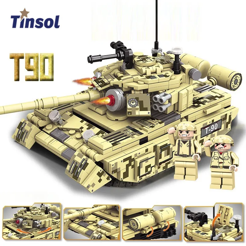 

TINSOL New 648PCS Building Block Tank Model Educational Puzzle Toy for Children Building Block Gift Set Building Block Toy Model