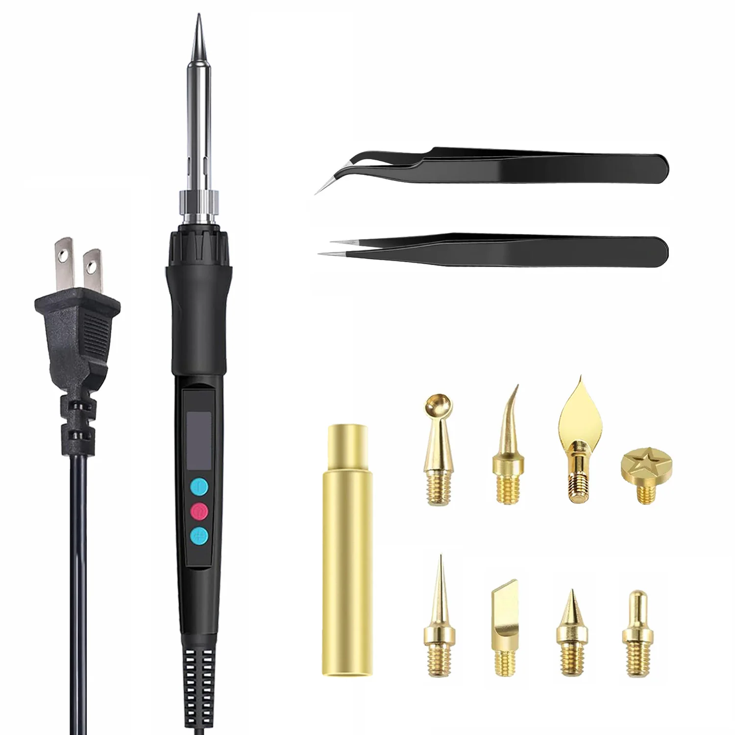 3D Print Finishing Modifying Tools Kit, 3D Printing Smoothing Tool, Soldering Iron Kit- 1Pc Soldering Iron Brass Trimming Head