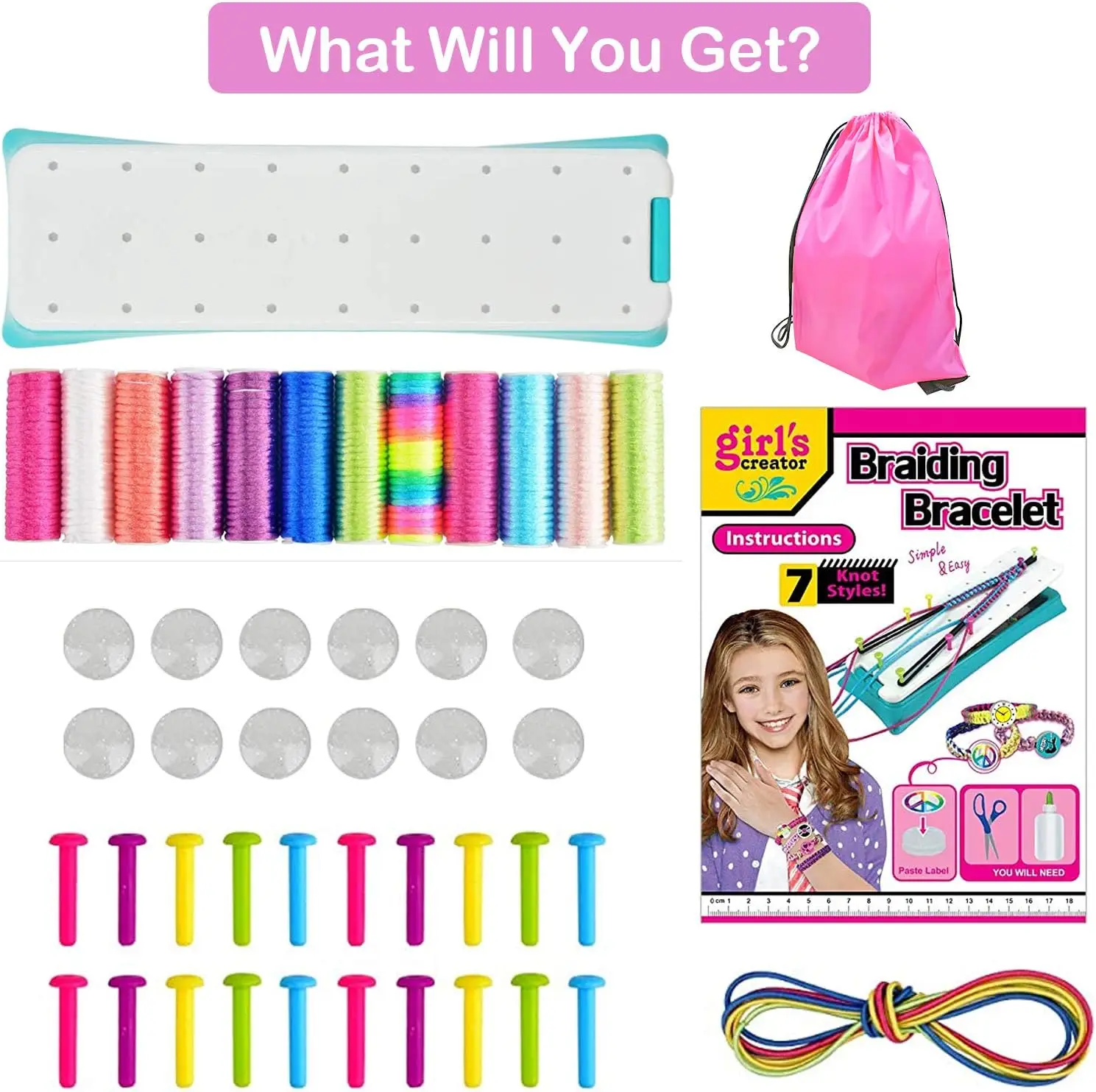 Friendship Bracelet Maker Kit Make Bracelet Craft Toy for Girl Cool Birthday Gifts 7910 and 11 Year olds New Travel Activity kit