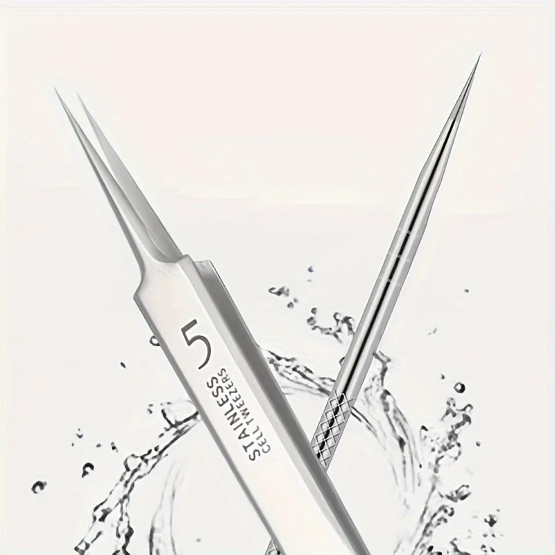 Stainless Steel Tweezers for Facial Pore Cleaning: Ultra Fine Needle for Blackheads and Acne Removal -Suitable for Men and Women