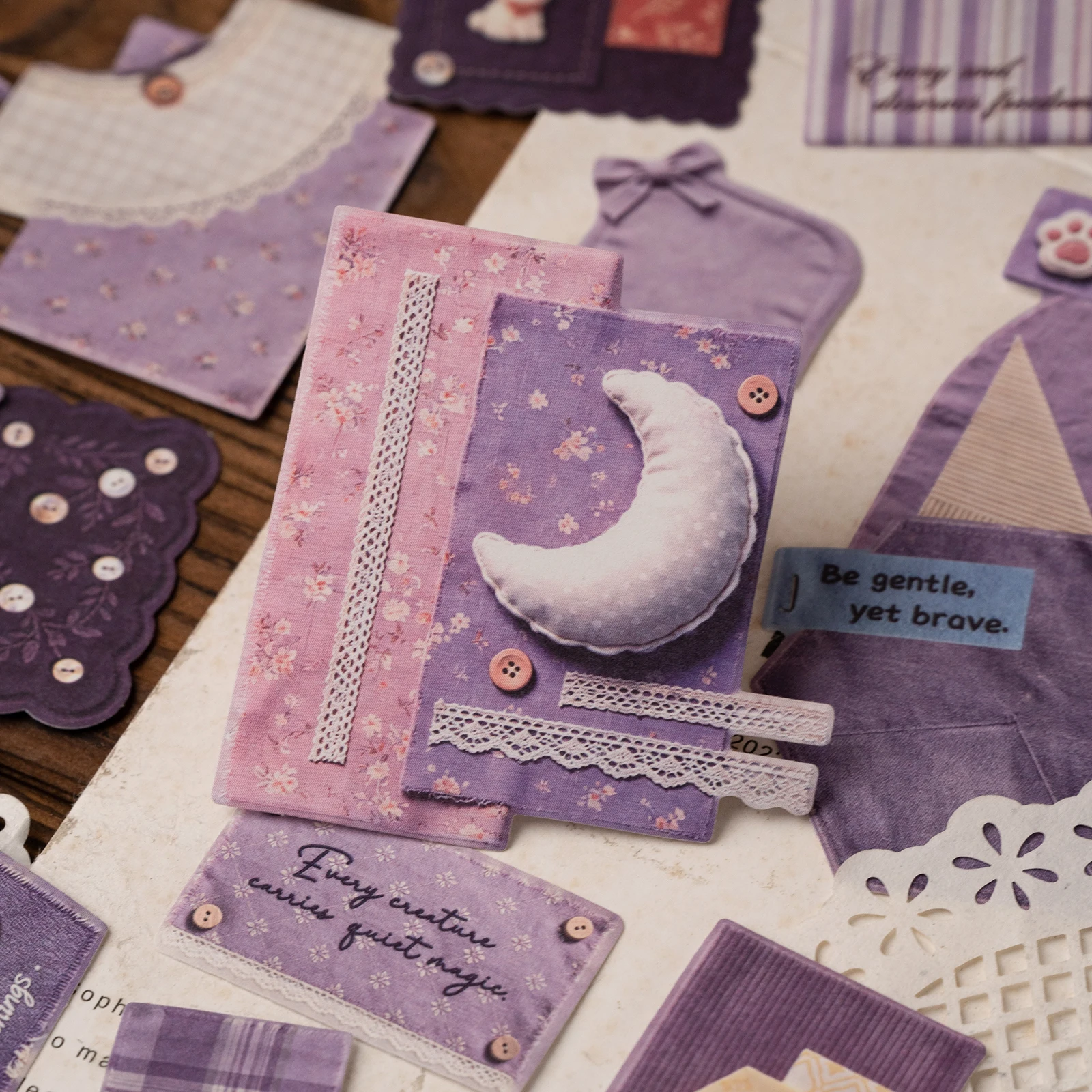 Etori Life 15Pcs Textured Fabric Scrap Stickers Pack, Multi-Colored Plaid Floral Fabric Fragments, DIY Collage Materials Suitable for Gift Box Packaging, Laptop, Phone Back Cover, Photo Album, Guitar, Diary, Pencil Case, Water Bottle, Postcards and Envelopes, Student Gift Paper Bags, Scrapbook Supplies, Office Decoration Supplies, Room Decoration, Art Supplies, Cycling Decals