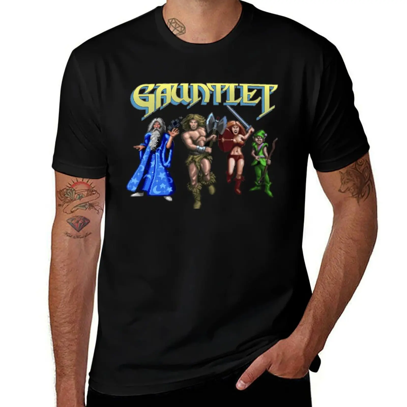 Retro Gauntlet T-Shirt Basic Comfort Fit for Men T-Shirt